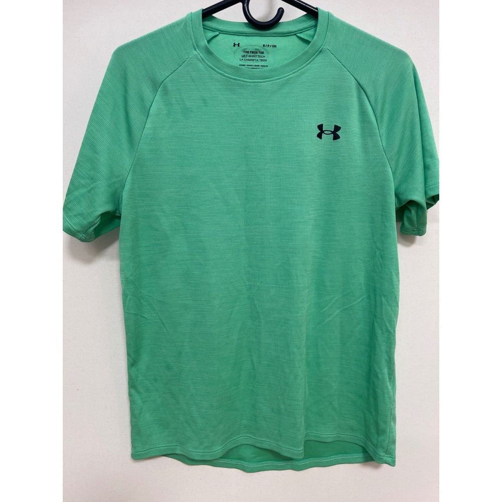 Under Armour Mens Tech Tee Green Heather Short Sleeve Training Shirt Small